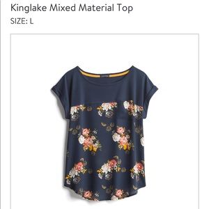 NWT Mason & Belle Kinglake Mixed Material Top